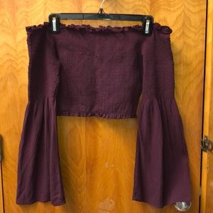 Plum Off the Shoulder Top